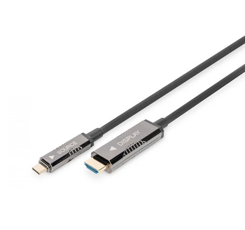 Digitus AK-330150-200-S video átalakító kábel 20 M USB C-típus HDMI Fekete