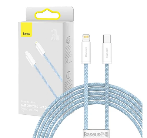 Kábel USB-C do Lightning Baseus Dynamic Series, 20W, 2m (niebieski)
