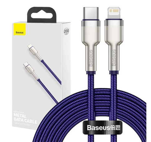 Kábel USB-C do Lightning Baseus Cafule, 20W, 2m (fioletowy)