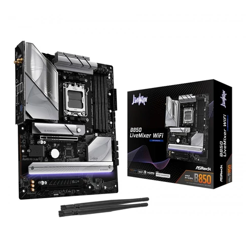 ASRock B850 LiveMixer WiFi AMD Ryzen 7000 9000 Sorozat DDR5 Alaplap