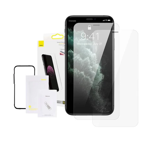 Baseus edzett üvegfólia 0,3mm iPhone XR/11 6.1" készülékhez (2 db)