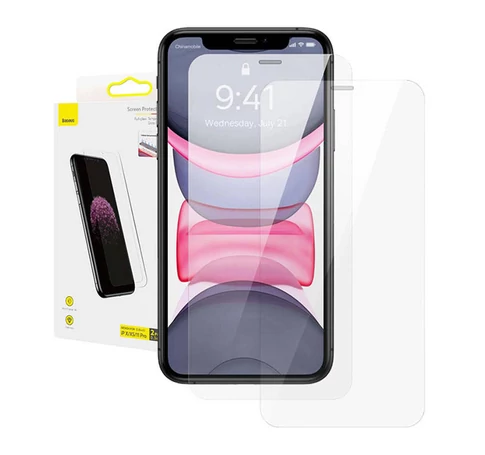 Baseus edzett üvegfólia 0,3mm iPhone X/XS/11 Pro 5.8" készülékhez (2 db)
