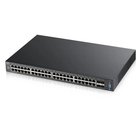 Zyxel XGS2210-52 Vezérelt L2 Gigabit Ethernet (10/100/1000) 1U Fekete