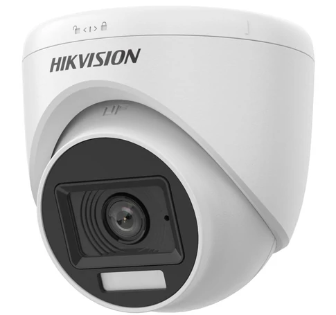 Hikvision DS-2CE76D0T-LPFS(2.8mm) 2MP Okos Hibrid Fény Audio Fix Turret Kamera