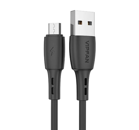 USB-Micro USB kábel Vipfan Racing X05, 3A, 1m (fekete)