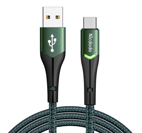USB to USB-C Mcdodo Magnificence CA-7961 LED cable, 1m (green)