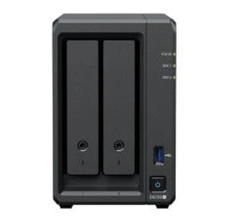 Synology DP320 tárolószerver NAS Asztali R1600 8 GB 16 TB Fekete