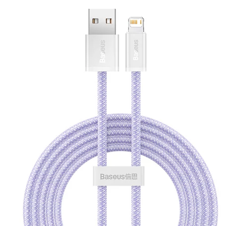 Baseus Dynamic 2 USB - Lightning töltőkábel, 2,4A, 2m (lila)