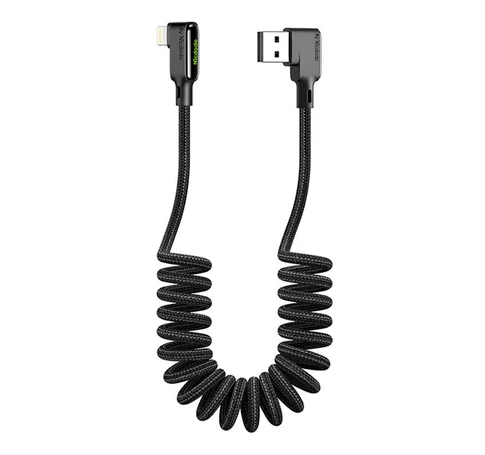 USB Lightning kábel, Mcdodo CA-7300, ferde, 1.8m (fekete)