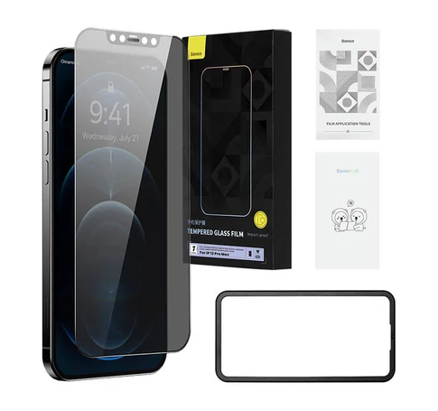 Baseus iPhone 12 Pro Max Privacy szűrős üvegfólia, 0,3 mm