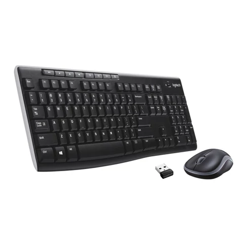 Logitech 920-004509 billentyűzet Egér mellékelve Otthoni Vezeték nélküli RF QWERTY Holland Fekete