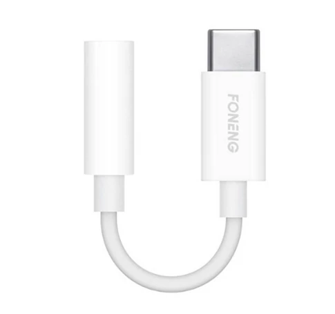Audio cable 3.5mm jack to USB type-C Foneng BM21 (white)
