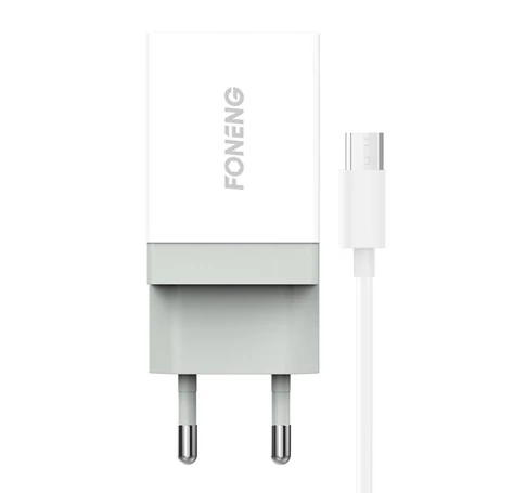 Foneng K210 hálózati töltő, 1xUSB + Micro-USB kábel