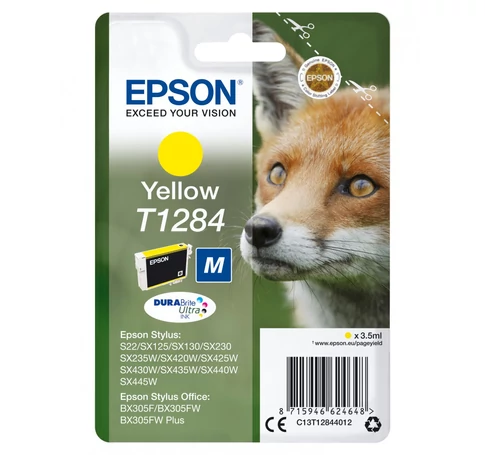 Epson Fox T1284 tintapatron 1 db Eredeti Sárga
