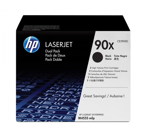 HP 90X 2-pack High Yield Black Original LaserJet Toner Cartridges