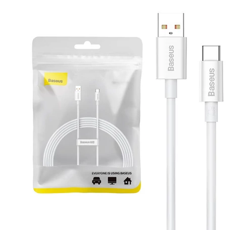Baseus Superior USB - USB-C kábel, 100W, 2m (fehér)