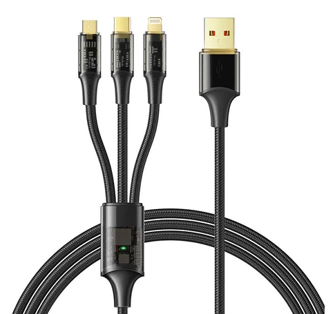3in1 USB to USB-C / Lightning / Micro USB Cable, Mcdodo CA-3330, 1.2m (Black)