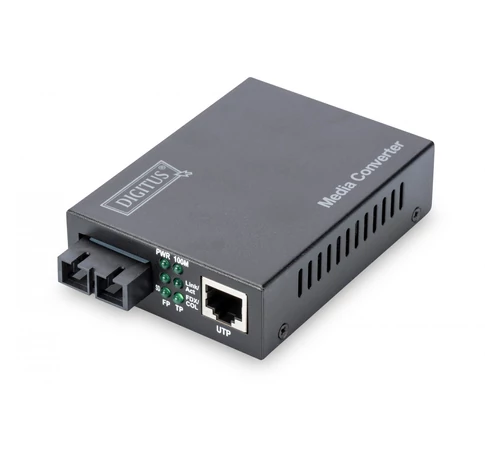 Digitus DN-82020-1 hálózati média konverter 100 Mbit/s 1310 nm Multi-mode Fekete