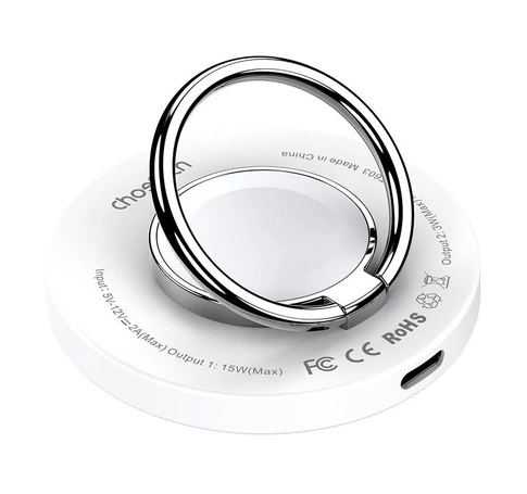 Choetech T603-F 2 az 1-ben induktív vezeték nélküli töltő, fogantyú (fehér)