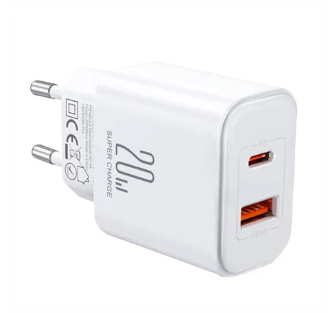 Joyroom hálózati töltő JR-TCF05, (EU) 20W A+C (fehér)