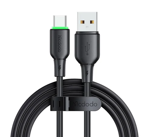 USB USB-C kábel Mcdodo CA-4751 LED világítással 1.2m (fekete)