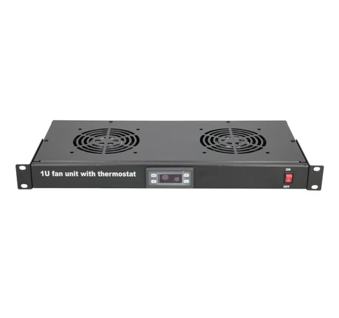 Extralink 19\" RACK MOUNT FAN PANEL (2 FANS) WITH THERMOSTAT Ventilátor panel