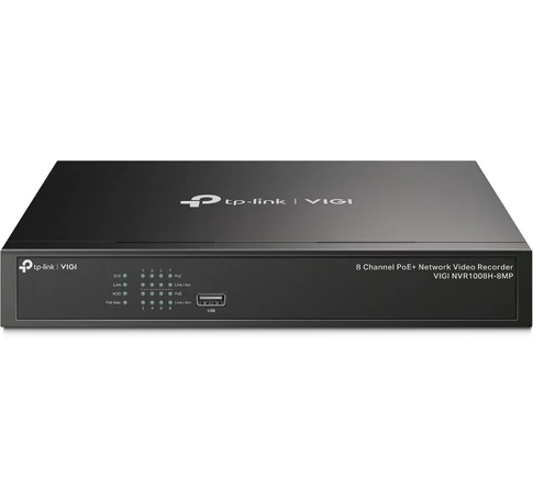 TP-Link VIGI NVR1008H-8MP hálózati képrögzítő (NVR) Fekete