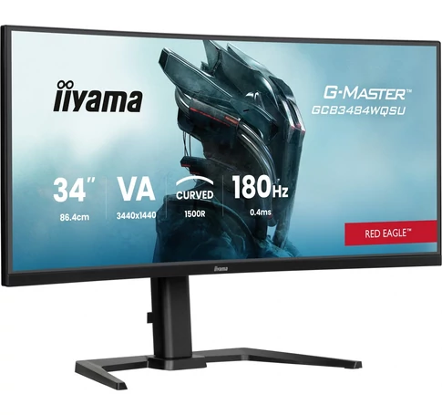 iiyama GCB3484WQSU-B1 34 hüvelykes VA 3440x1440 500cd/m2 0,4ms 2xHDMI 2xDP USB