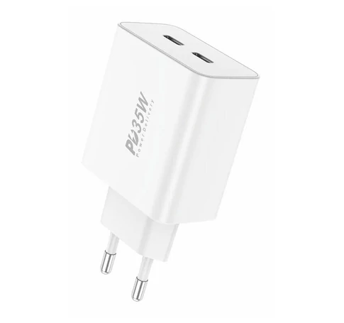 Foneng EU50 PD 35W 2x USB-C hálózati töltő (fehér)