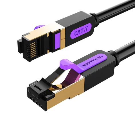 Network Cable CAT7 SFTP Vention ICDBF RJ45 Ethernet 10Gbps 1m Black