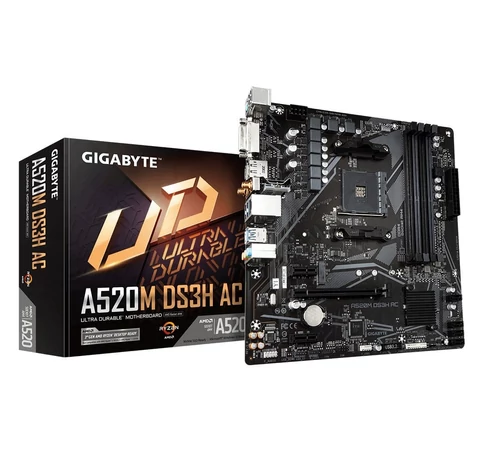 GIGABYTE A520M DS3H AC alaplap AMD A520 AM4 foglalat Micro ATX