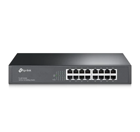 TP-Link TL-SF1016DS hálózati kapcsoló Beállítást nem igénylő (unmanaged) Fast Ethernet (10/100) 1U Fekete