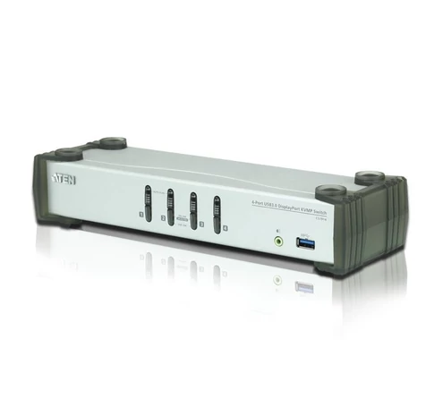ATEN CS1914-AT-G KVM kapcsoló Fekete, Szürke