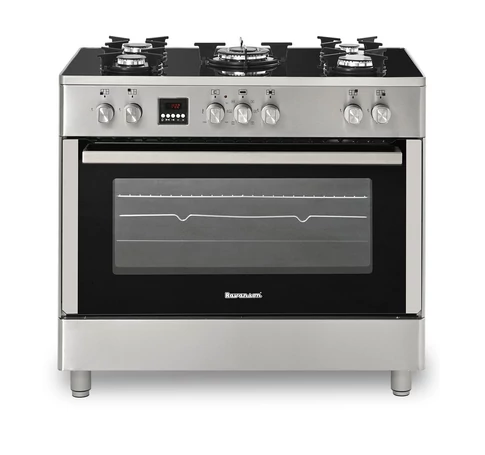 Ravanson KWGE-K90 Glass Inox gas-electric cooker