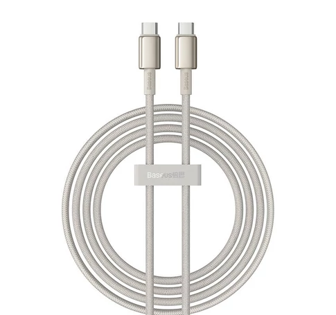 Kábel USB-C do USB-C Baseus Tungsten Gold, 100W, 2m (złoty)