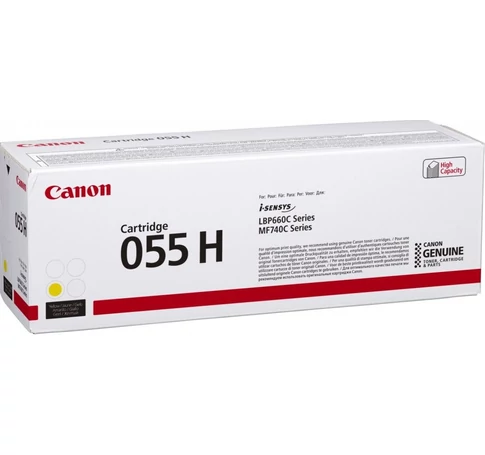 Canon 055H festékkazetta 1 db Eredeti Sárga