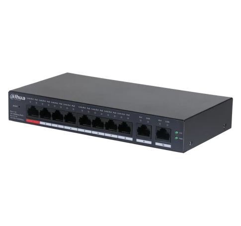 Dahua CS4010-8ET-110 10-portos felhőalapú, asztali vezérlőwitch 8 PoE porttal