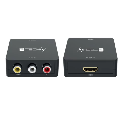 Techly IDATA SPDIF-6E3 AV Kompozit Videó és Audio 3x RCA-ról HDMI 1080p Átalakító