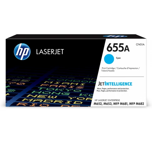 HP 655A Cyan Original LaserJet Toner Cartridge