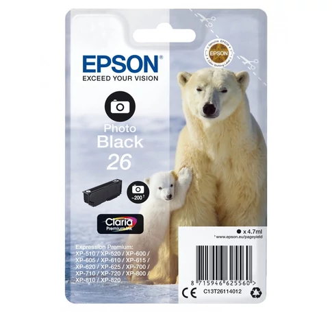 Epson C13T26114012 Claria Premium Photo Black Tinta Patron