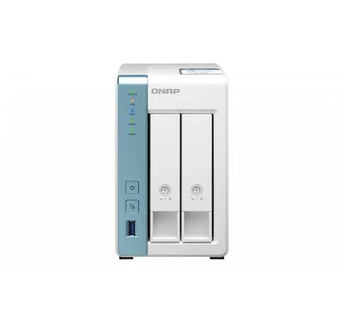 QNAP TS-233 tárolószerver NAS Mini Tower Ethernet/LAN csatlakozás Fehér Cortex-A55