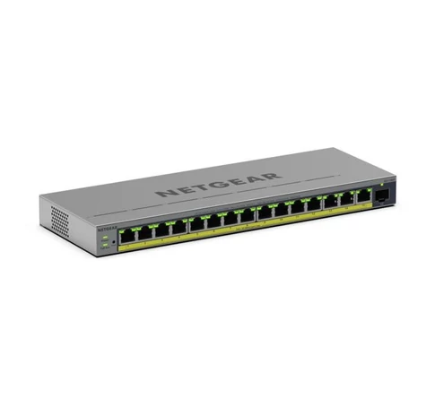 NETGEAR GS116EP Vezérelt L2/L3 Gigabit Ethernet (10/100/1000) Ethernet-áramellátás (PoE) támogatása Szürke