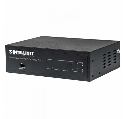Intellinet 561204 hálózati kapcsoló Vezérelt Gigabit Ethernet (10/100/1000) Ethernet-áramellátás (PoE) támogatása Fekete