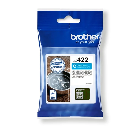 Brother LC422C tintapatron 1 db Eredeti Cián