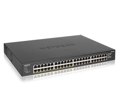 NETGEAR GS348PP Beállítást nem igénylő (unmanaged) Gigabit Ethernet (10/100/1000) Ethernet-áramellátás (PoE) támogatása Fekete