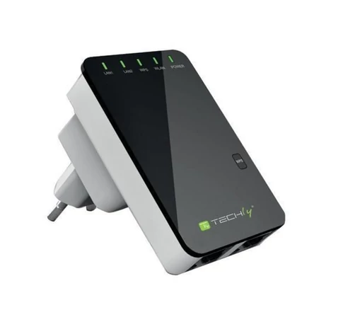 Techly I-WL-REPEATER2 N300 Fali terjesztő/ismétlő/router dugaljba dugható