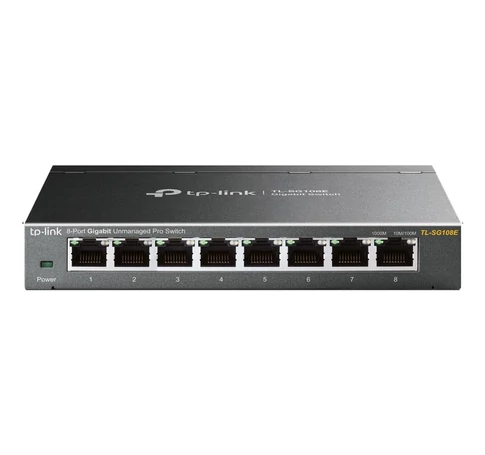 TP-Link TL-SG108E hálózati kapcsoló Vezérelt L2 Gigabit Ethernet (10/100/1000) Fekete