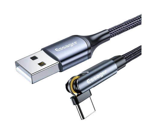 USB-A 3in1 cable, Essager, EXCCXT-WX0G, USB-C/Lightning/Micro, 15W, 1m (grey)