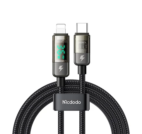 Mcdodo CA-3600 USB-C Lightning kábel, automatikus kikapcsolás, 36W, 1.2m (fekete)
