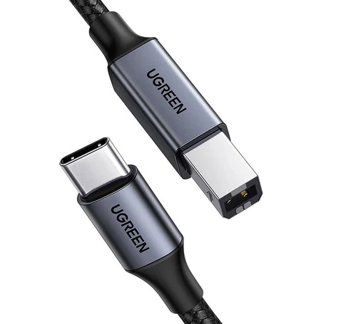 UGREEN US370 USB-C-USB-B 2.0 kábel nyomtatóhoz, 2m (fekete)
